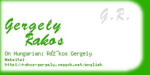 gergely rakos business card